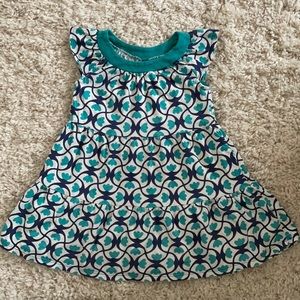 Tea Collection Short Sleeve Tiered Henley Dress